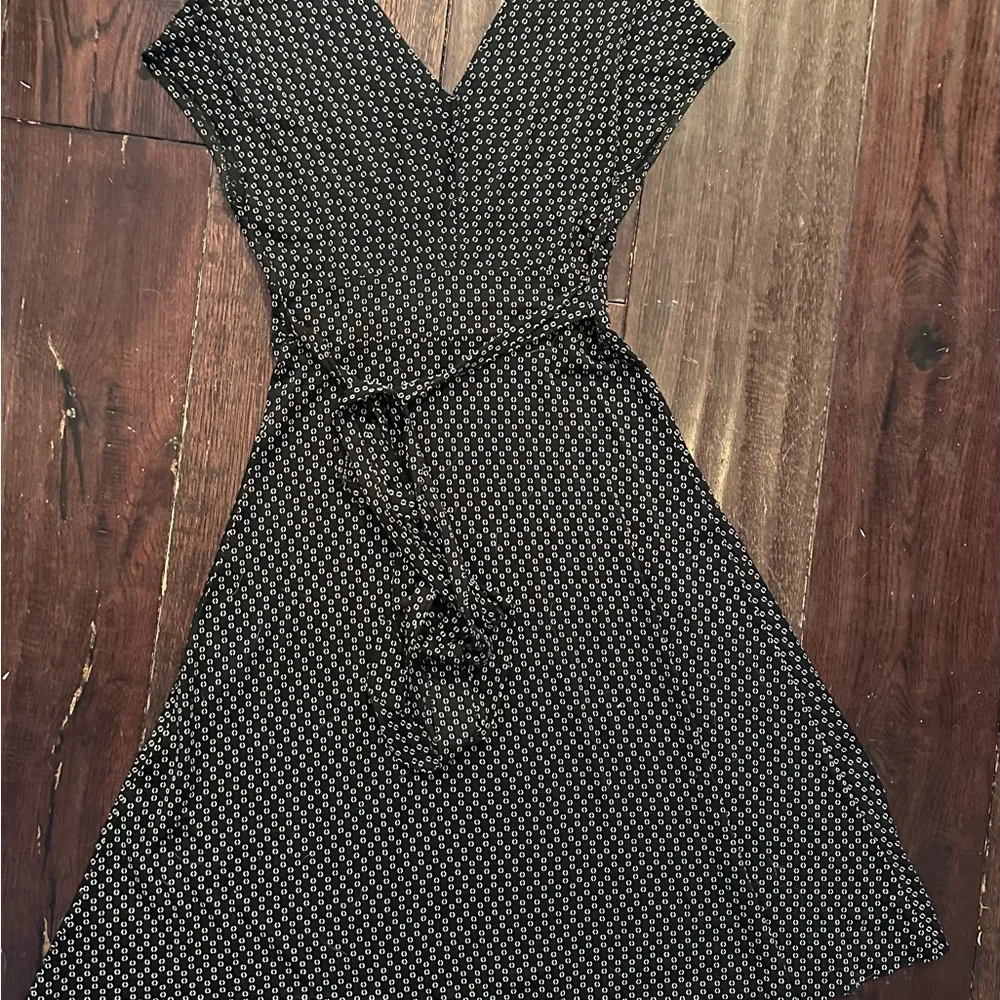 XS silk and cotton wrap stiyle midi dress - Picture 5 of 6